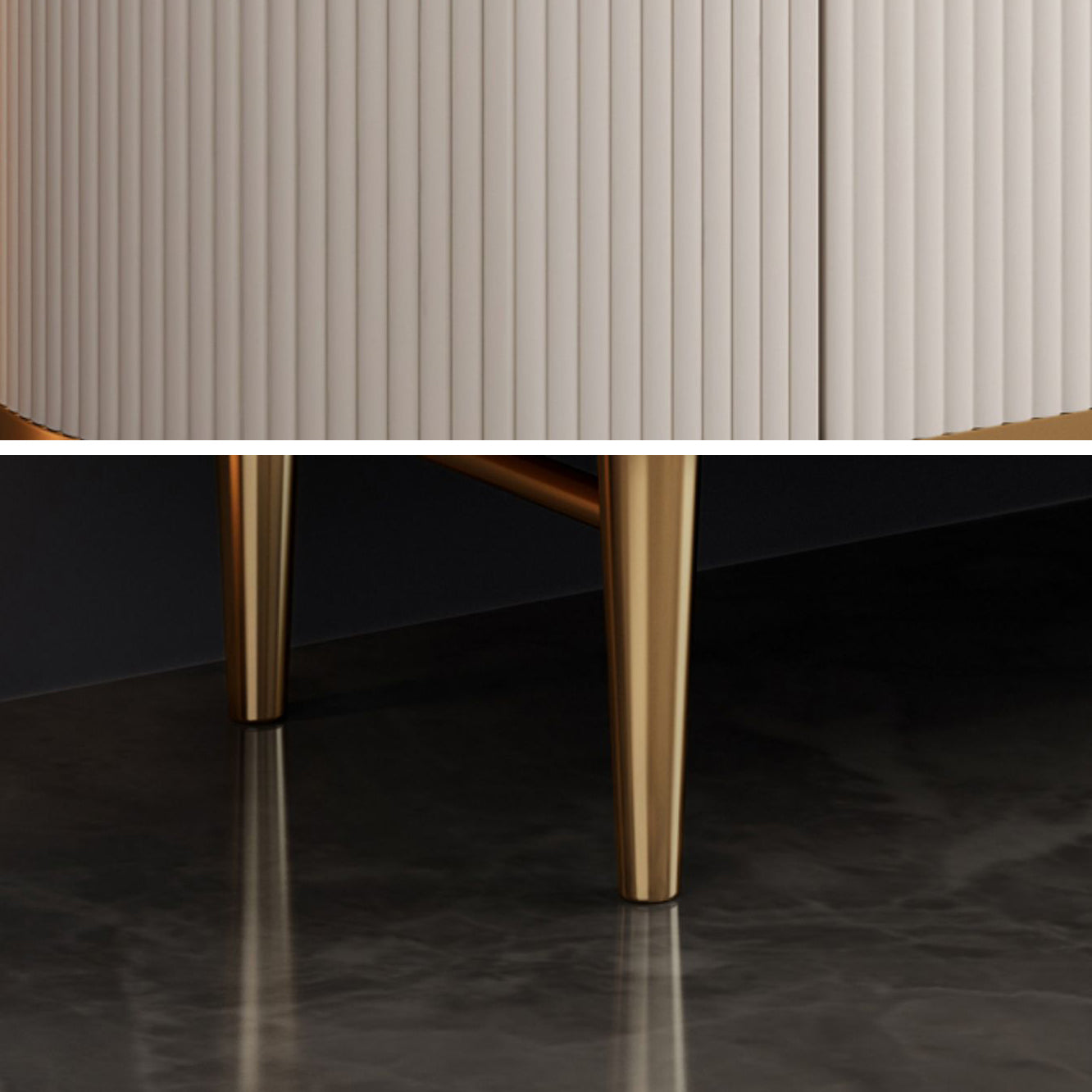 Glam Style Buffet Sideboard with Engineered Wood Drawers and Storage for Dining Room