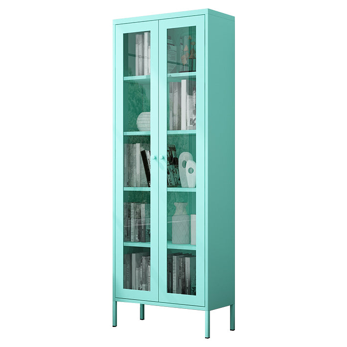 Modern Kitchen Server 71" Height Glass Door Dining Server for Living Room