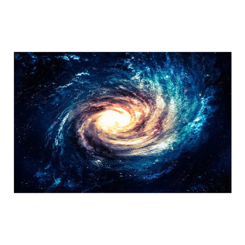 Green Universe Rug Polyester Simple Indoor Rug Stain Resistant Rug for Living Room
