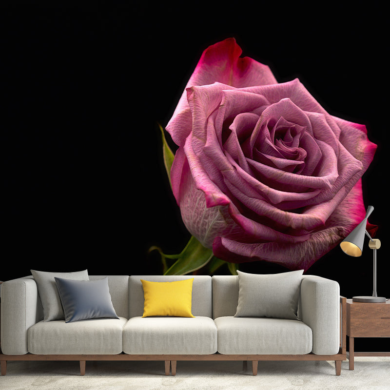 Photography Stain Resistant Wall Mural Wallpaper Beautiful Flowers Sitting Room Wall Mural