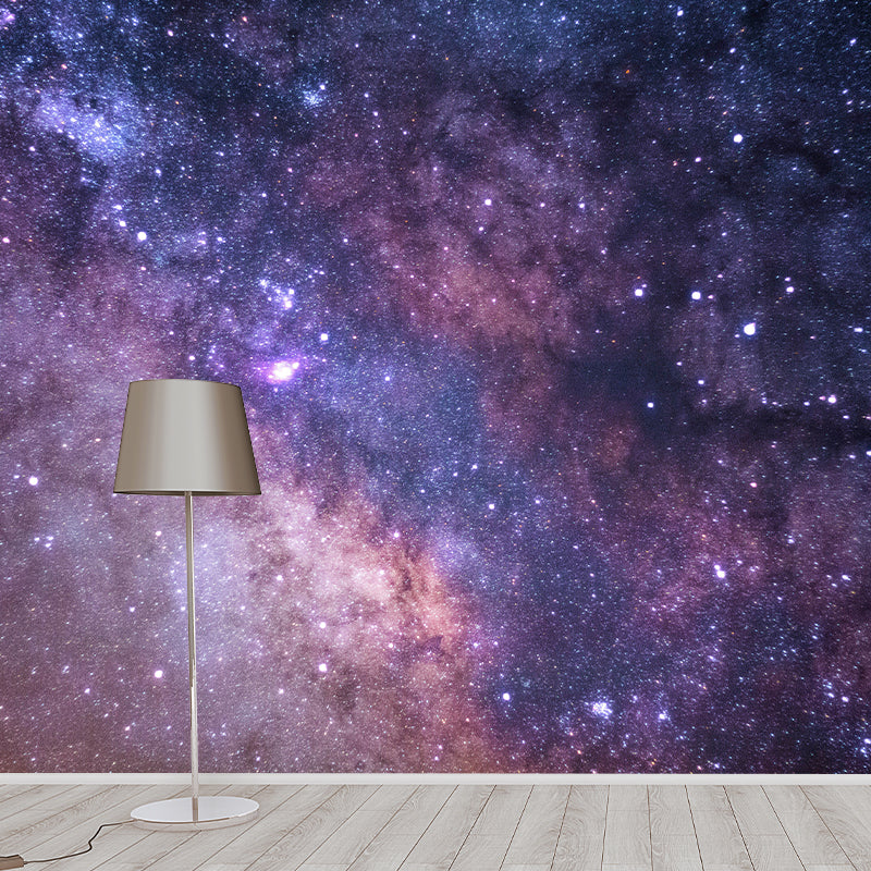 Dreamy Galaxy Photography Mural Wallpaper Environment Friendly Living Room Wall Mural