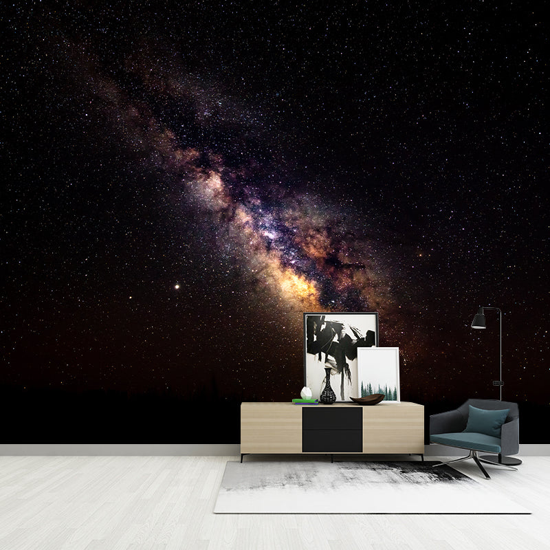 Dreamy Galaxy Photography Mural Wallpaper Environment Friendly Living Room Wall Mural