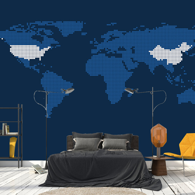 Photography Stain Resistant Mural Wallpaper Map Indoor Wall Mural