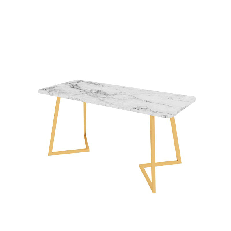 Glam Style Office Desk Artificial Marble Study Room and Office Writing Desk