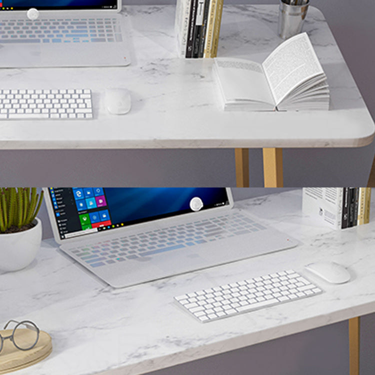 Glam Style Office Desk Artificial Marble Study Room and Office Writing Desk