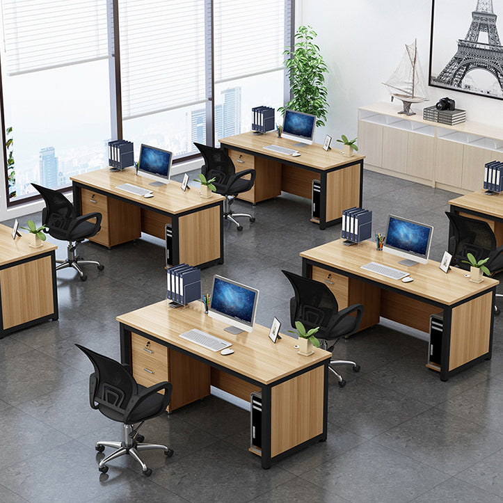 Rectangular Modern Computer Desk Manufactured Wood Desk with Locking Drawer