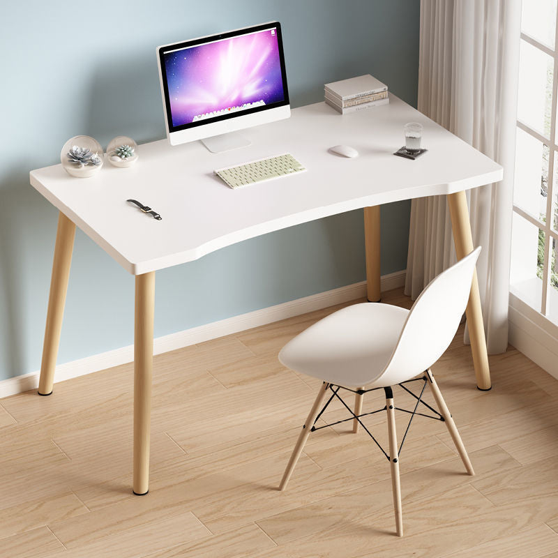 Free Form Contemporary Writing Desk Manufactured Wood Parsons Base Desk