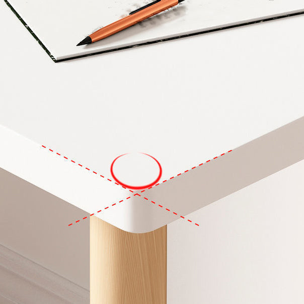 Free Form Contemporary Writing Desk Manufactured Wood Parsons Base Desk