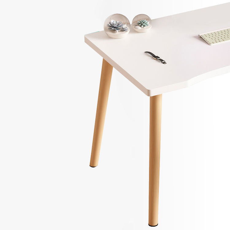 Free Form Contemporary Writing Desk Manufactured Wood Parsons Base Desk