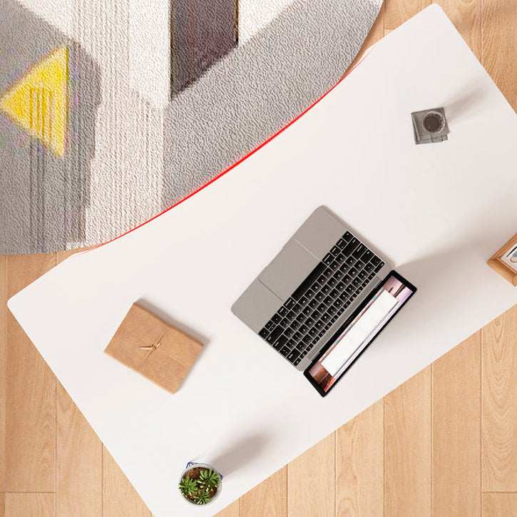 Free Form Contemporary Writing Desk Manufactured Wood Parsons Base Desk