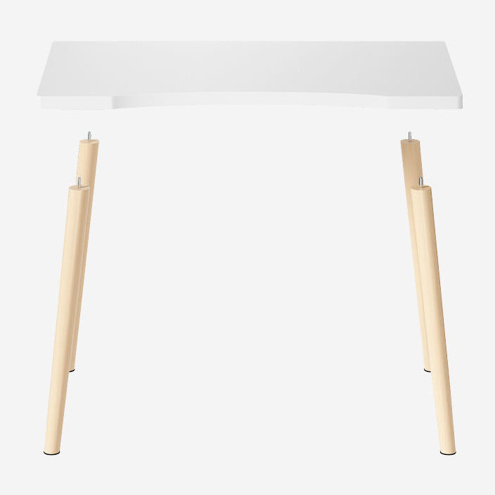 Free Form Contemporary Writing Desk Manufactured Wood Parsons Base Desk