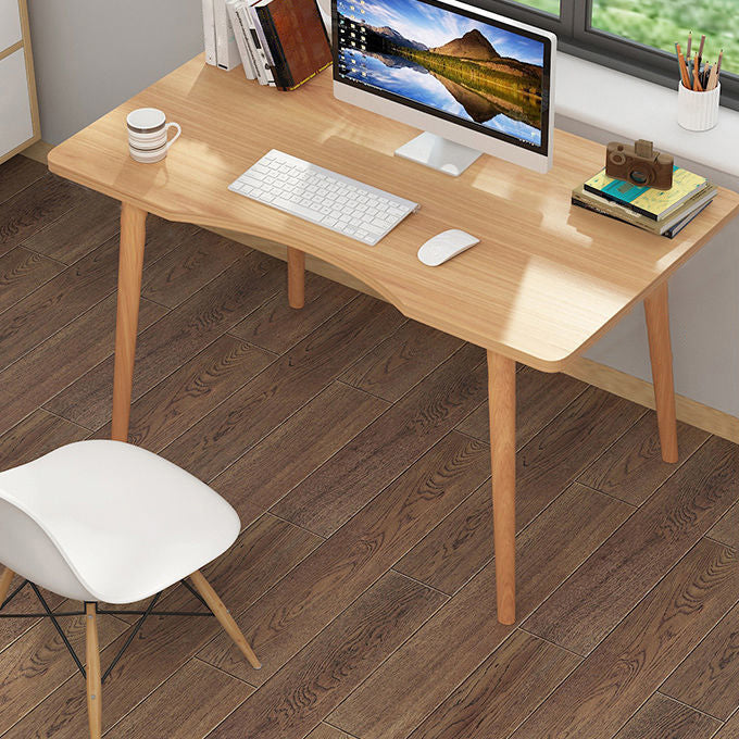 Free Form Contemporary Writing Desk Manufactured Wood Parsons Base Desk