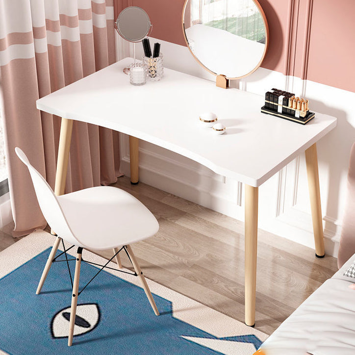 Free Form Contemporary Writing Desk Manufactured Wood Parsons Base Desk