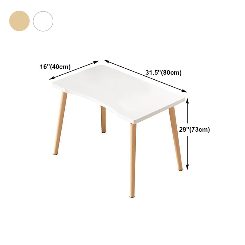 Free Form Contemporary Writing Desk Manufactured Wood Parsons Base Desk