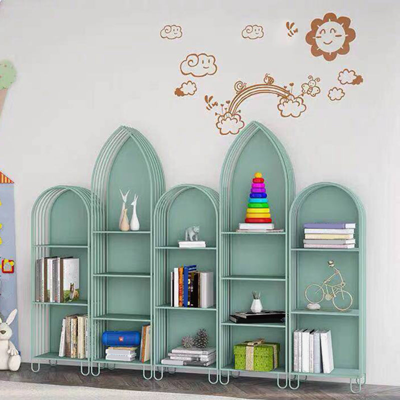 Modern Style Standard Bookshelf Closed Back Metal Bookcase for Home