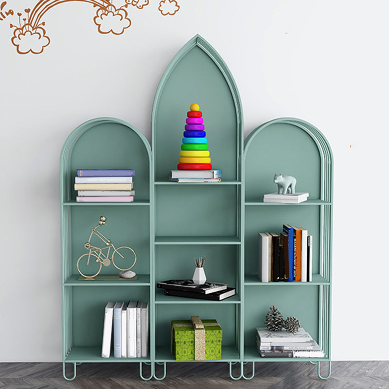 Modern Style Standard Bookshelf Closed Back Metal Bookcase for Home