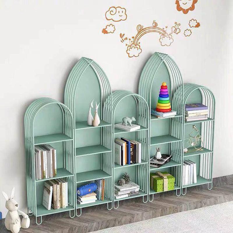 Modern Style Standard Bookshelf Closed Back Metal Bookcase for Home