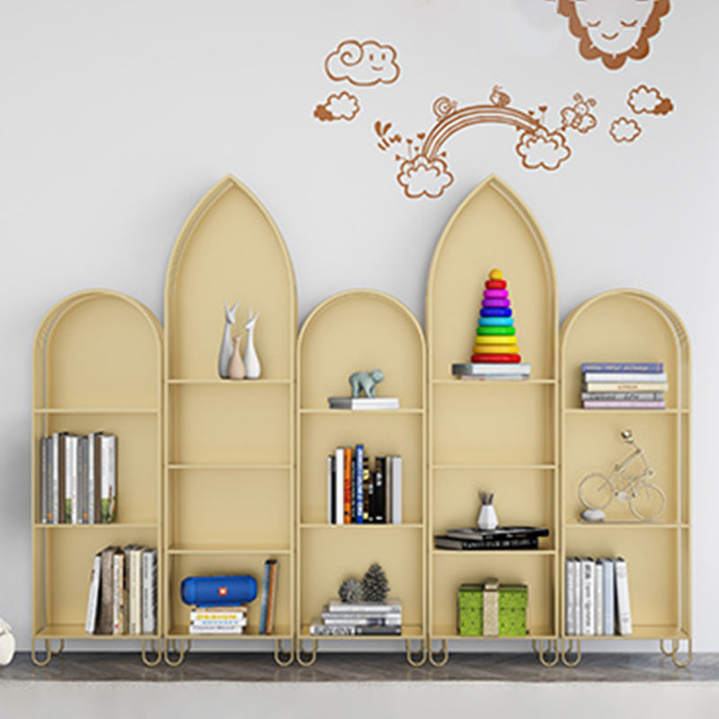 Modern Style Standard Bookshelf Closed Back Metal Bookcase for Home