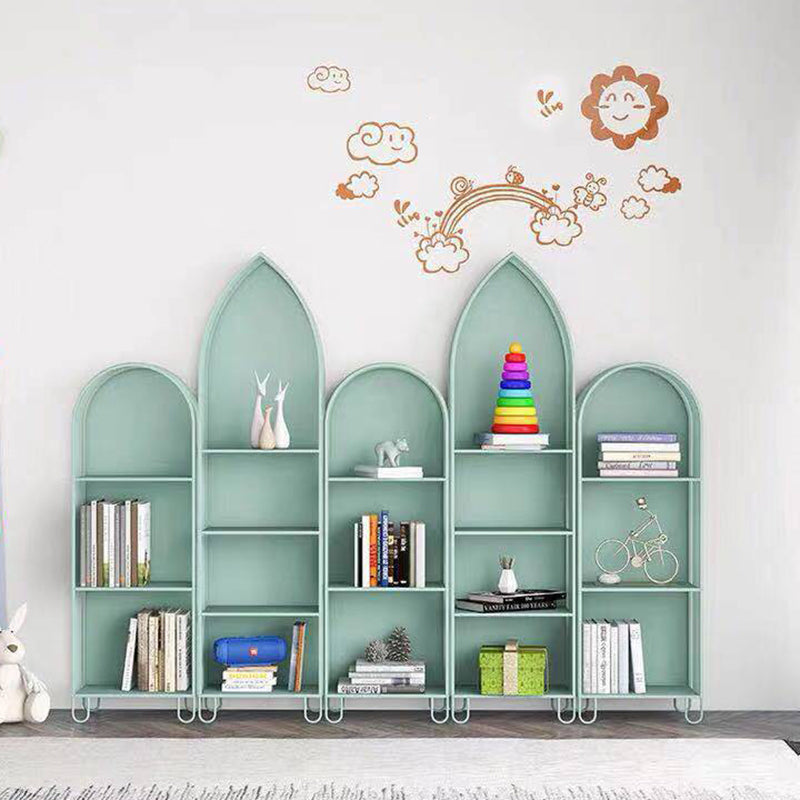 Modern Style Standard Bookshelf Closed Back Metal Bookcase for Home