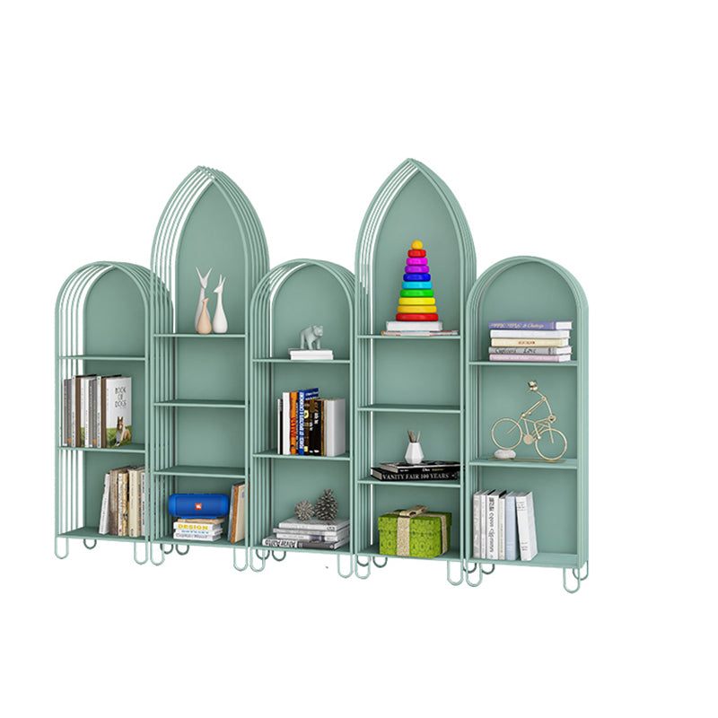 Modern Style Standard Bookshelf Closed Back Metal Bookcase for Home