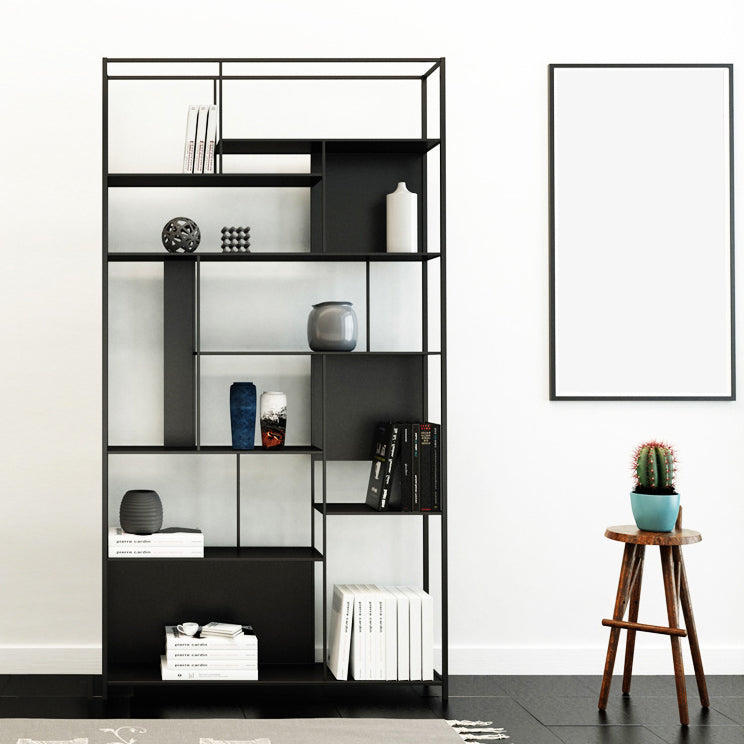 Contemporary Iron Etagere Bookshelf Vertical Office and Living Room Bookcase