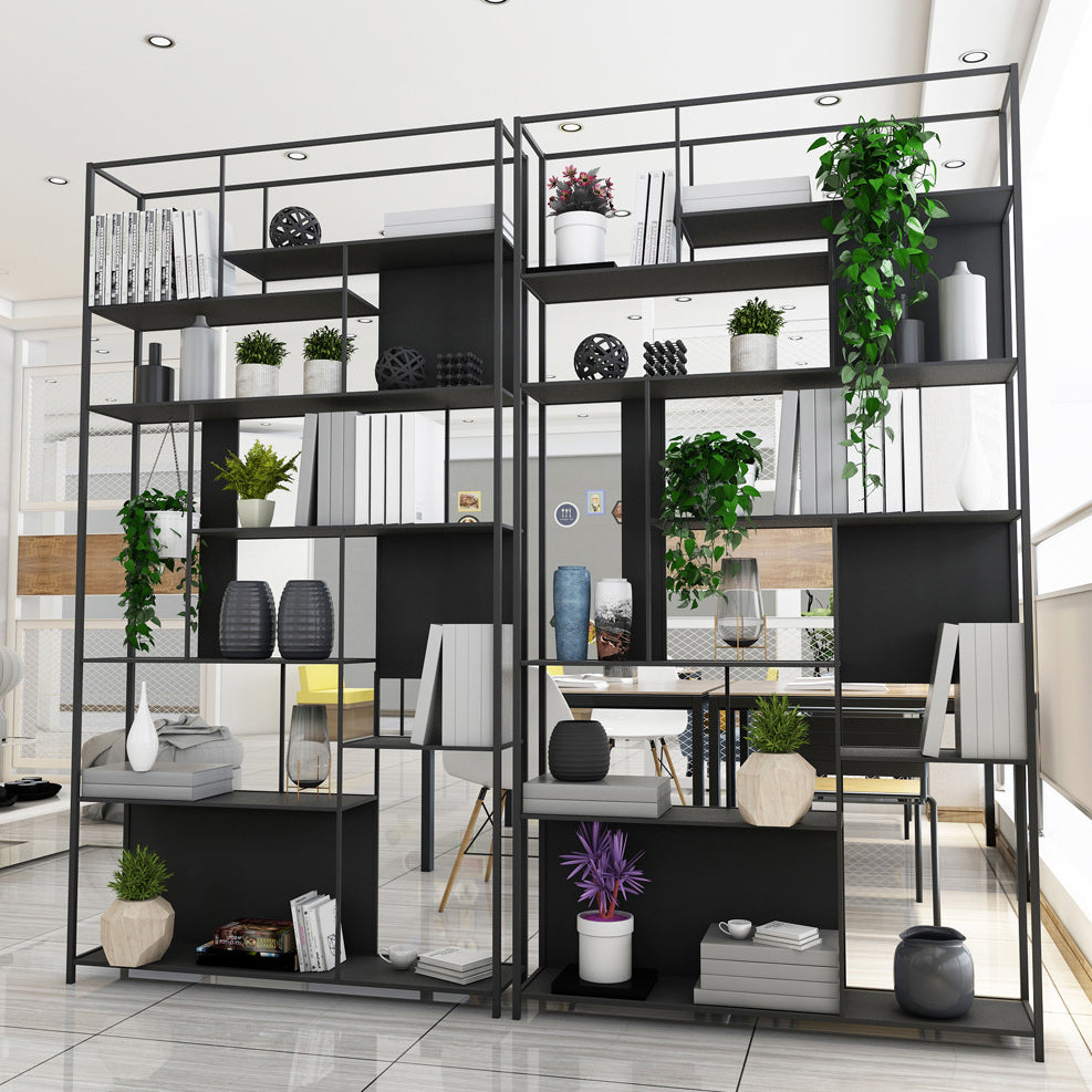 Contemporary Iron Etagere Bookshelf Vertical Office and Living Room Bookcase