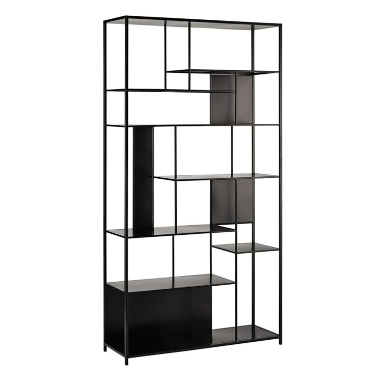 Contemporary Iron Etagere Bookshelf Vertical Office and Living Room Bookcase