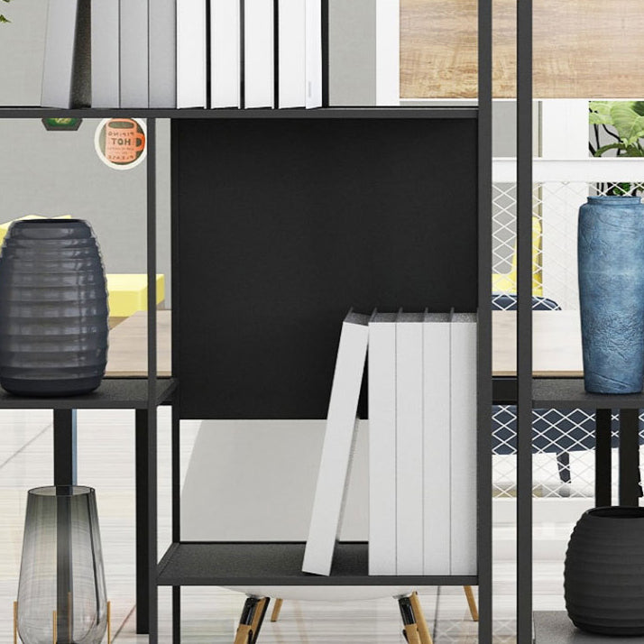Contemporary Iron Etagere Bookshelf Vertical Office and Living Room Bookcase