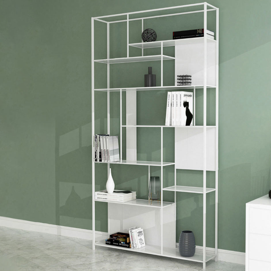Contemporary Iron Etagere Bookshelf Vertical Office and Living Room Bookcase