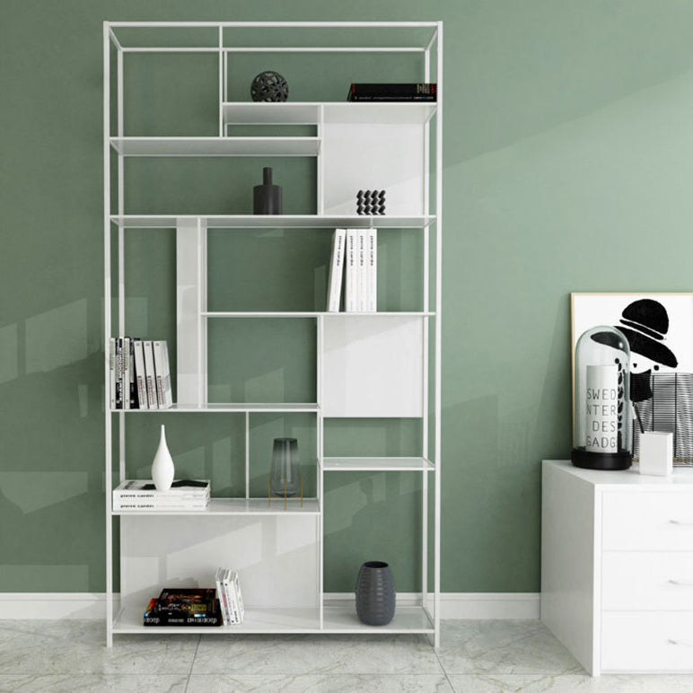 Contemporary Iron Etagere Bookshelf Vertical Office and Living Room Bookcase