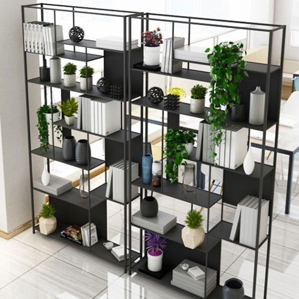 Contemporary Iron Etagere Bookshelf Vertical Office and Living Room Bookcase