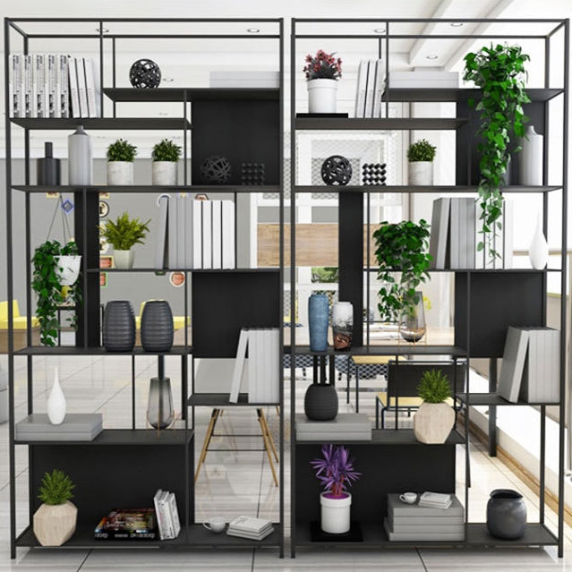 Contemporary Iron Etagere Bookshelf Vertical Office and Living Room Bookcase