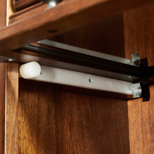 Wooden Standard Bookcase Contemporary Closed Back Bookshelf With Door