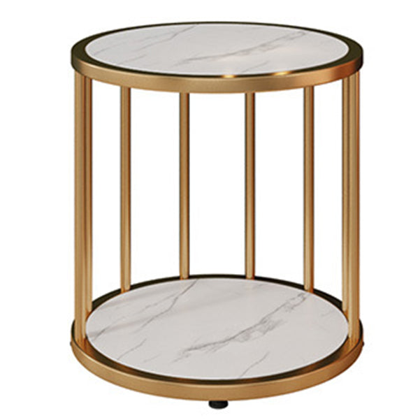 Urban Vertical Corner Bookshelf Iron Frame White Manufactured Wood Shelf Bookcase