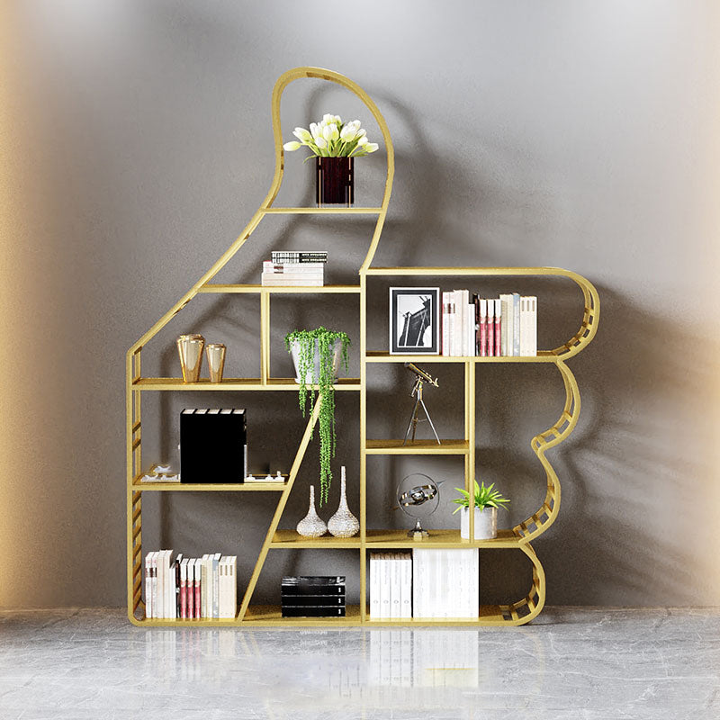 Geometric Shelf Bookcase Modern Metal Bookshelf for Home Office