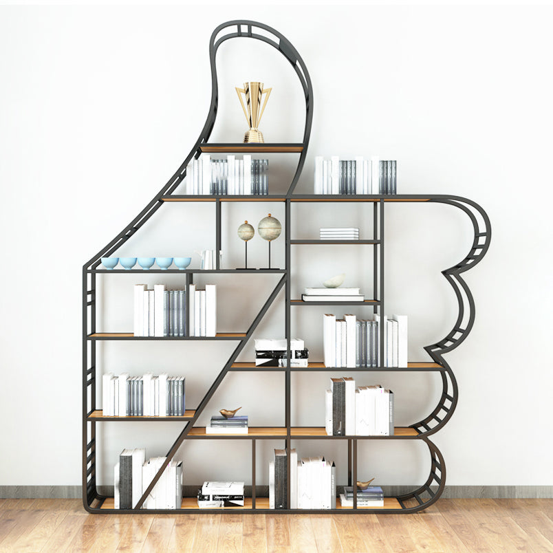 Geometric Shelf Bookcase Modern Metal Bookshelf for Home Office