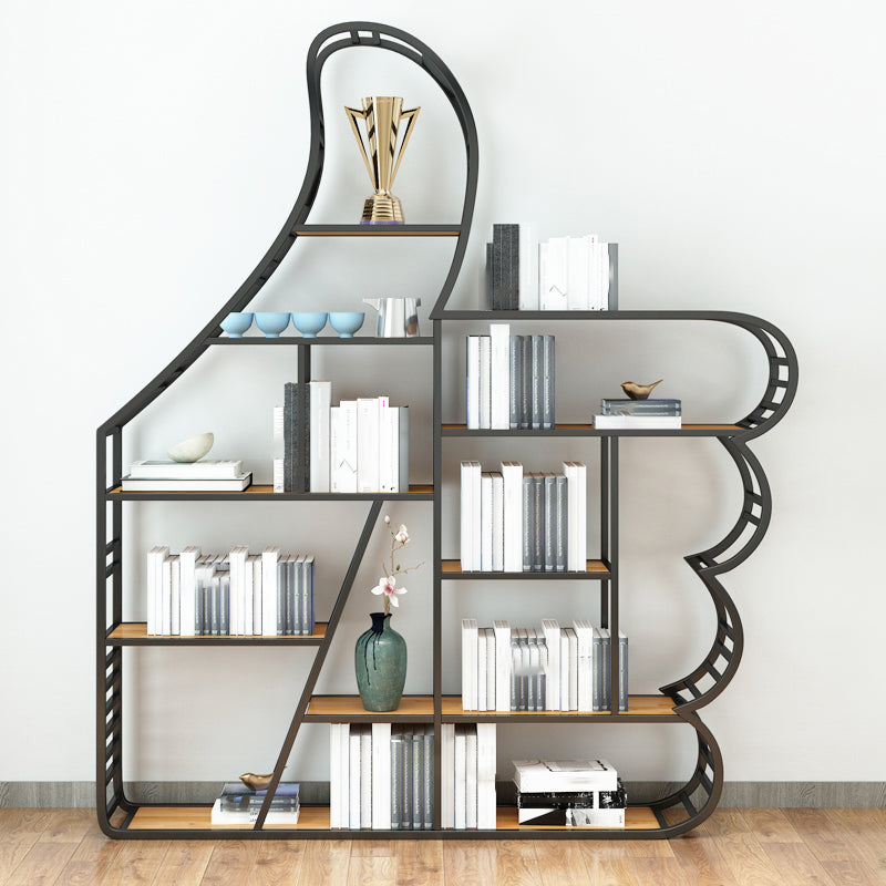 Geometric Shelf Bookcase Modern Metal Bookshelf for Home Office