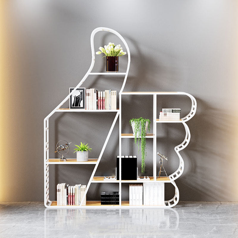 Geometric Shelf Bookcase Modern Metal Bookshelf for Home Office