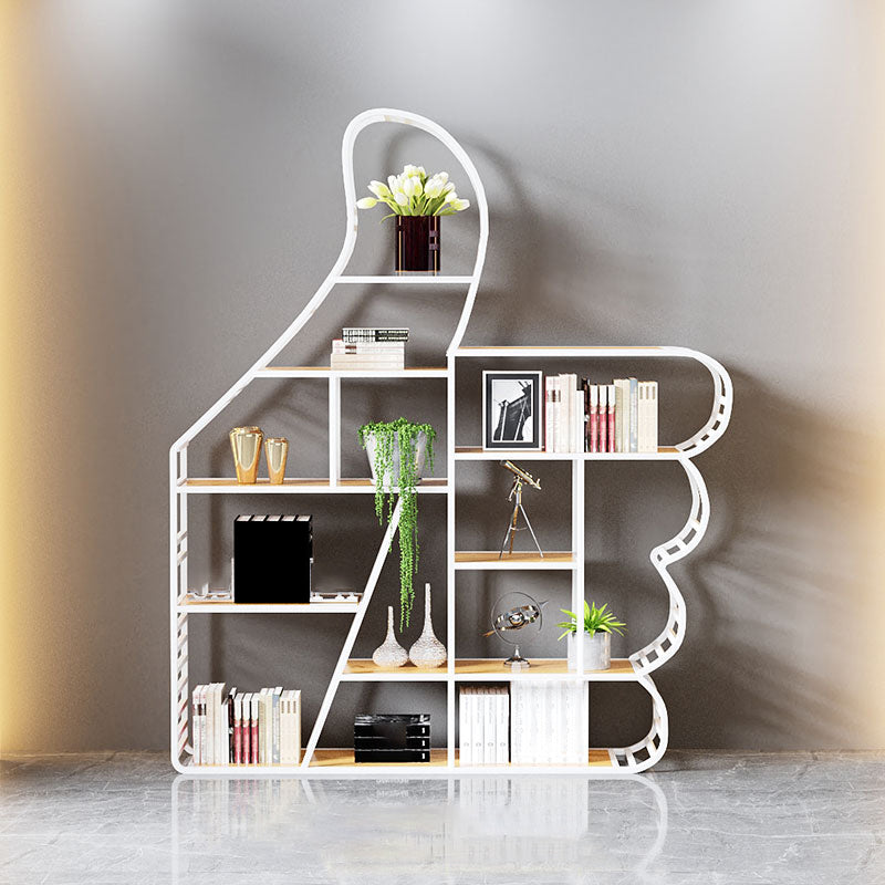 Geometric Shelf Bookcase Modern Metal Bookshelf for Home Office