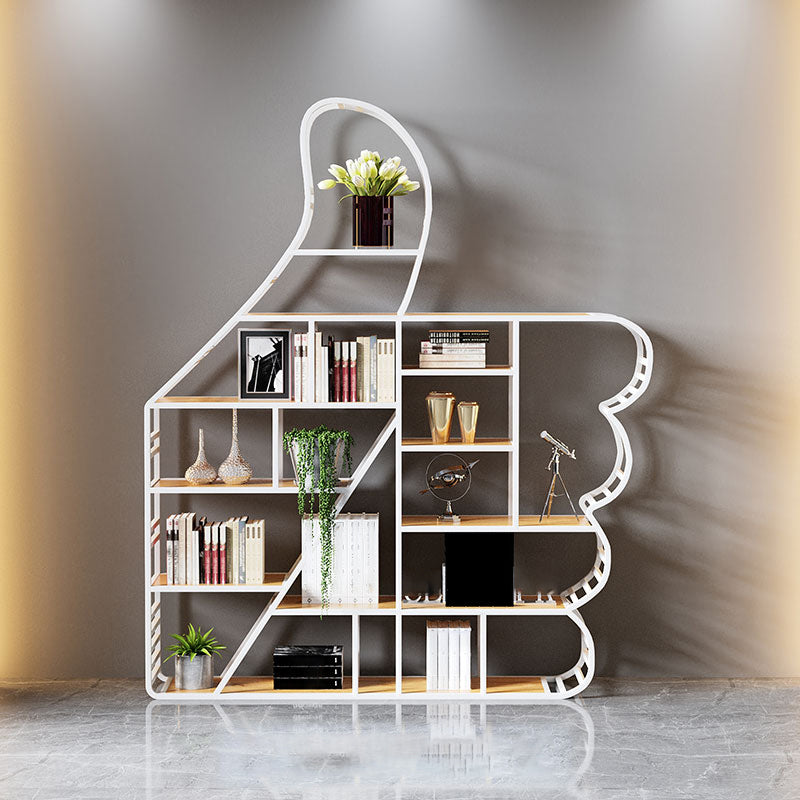 Geometric Shelf Bookcase Modern Metal Bookshelf for Home Office