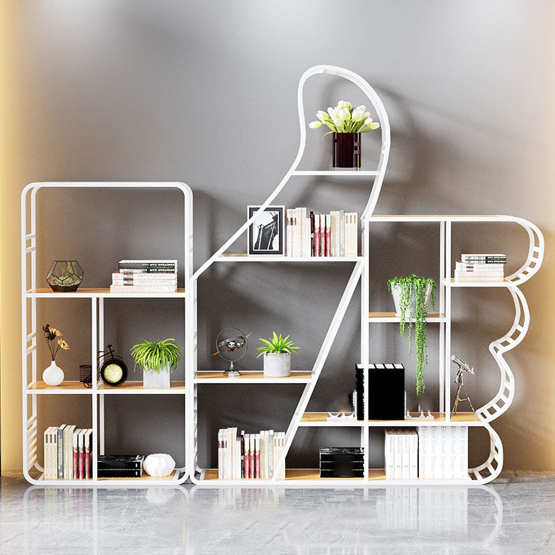 Geometric Shelf Bookcase Modern Metal Bookshelf for Home Office