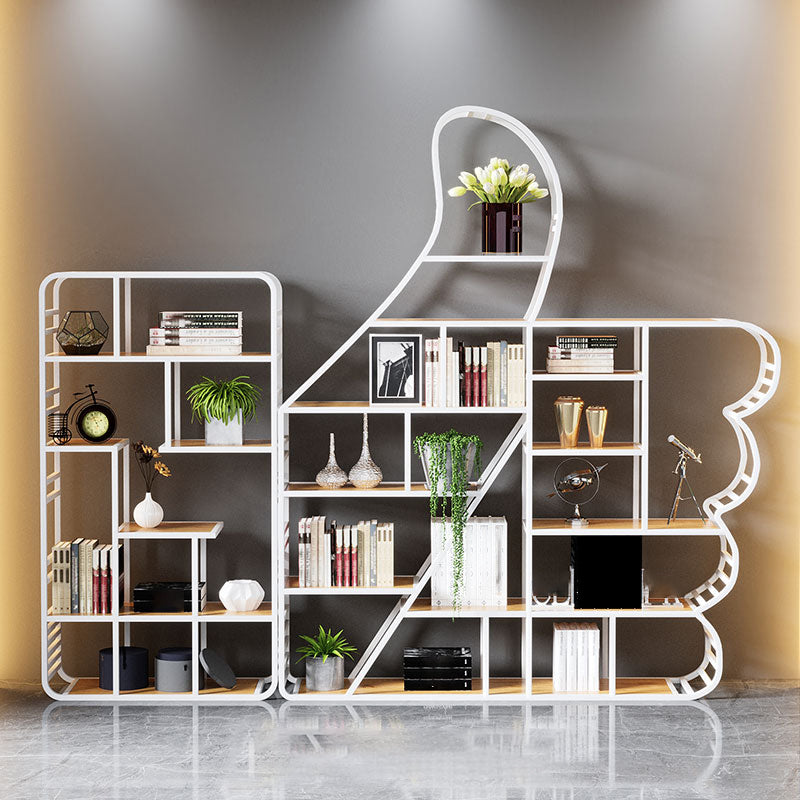 Geometric Shelf Bookcase Modern Metal Bookshelf for Home Office