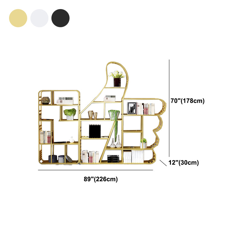 Geometric Shelf Bookcase Modern Metal Bookshelf for Home Office