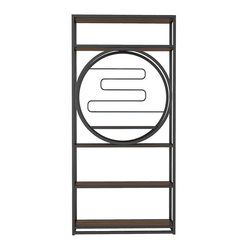 Geometric Shelf Bookshelf Metal and Wooden Bookcase for Home Office