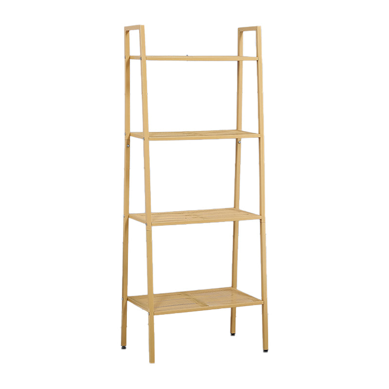 Ladder Bookshelf Metal Contemporary Open Bookcase for Home Office