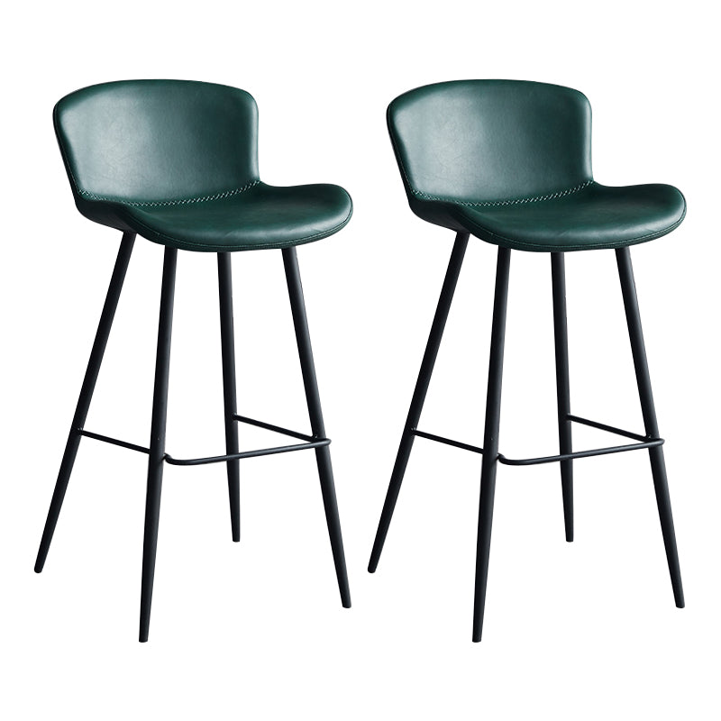 Scandinavian Home Leather Stool Footrest Matte Finish Barstool
