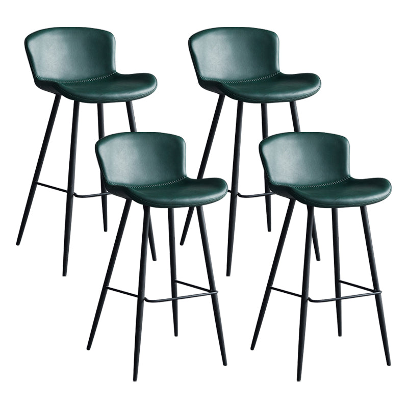 Scandinavian Home Leather Stool Footrest Matte Finish Barstool