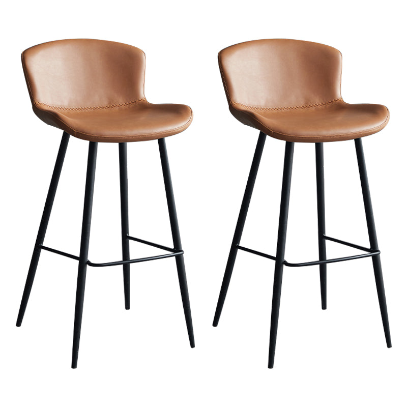 Scandinavian Home Leather Stool Footrest Matte Finish Barstool
