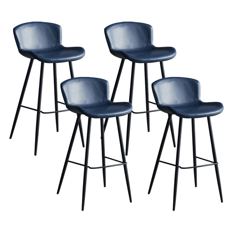 Scandinavian Home Leather Stool Footrest Matte Finish Barstool