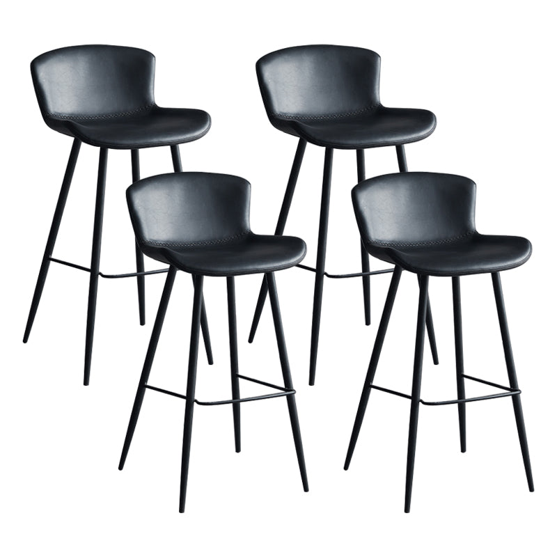 Scandinavian Home Leather Stool Footrest Matte Finish Barstool